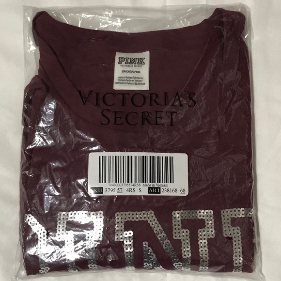 PINK (VS) BLING PURPLE TEE - Picture 3 of 3